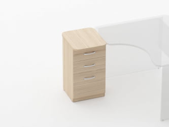 Тумба приставная на 3 ящика Глассй 3.10.15 Бук светлый / Glassy