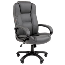 Кресло офисное CХАИРМАН 600 экокожа Серый / CHAIRMAN