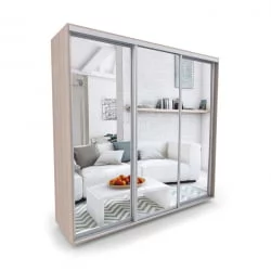 Трехстворчатый шкаф Акцент-Сим З 2100х600 Ясень шимо светлый