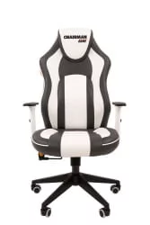 Кресло для геймеров CХАИРМАН ГАМЕ 23 Серый-белый / CHAIRMAN GAME