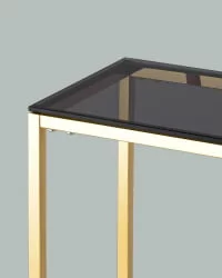 Консоль ТАУН 115кс30 Золото (стекло смоке) / 115x30 smoke)
