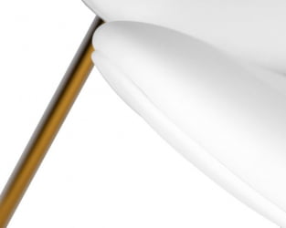 Кресло дизайнерское ДОБРИН ЕМИЛЙ (белый винил ЙП17, золотое основание) 2 шт / DOBRIN EMILY YP17,