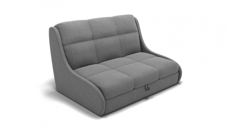 Диван Куба 1200 (ЗР) Цвет фасада: Светло серый; Тип: Прямой; Материал фасада: Металл/Велюр