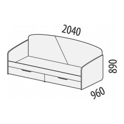 Кровать Монако 903.05 Белый шпон/Даллас Айвори