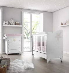 Кроватка 120кс60 Микуна Естела Вхите/Грей / 120x60 Micuna Estela White/Grey