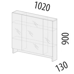 Шкаф Кашемир 900.16 Дуб Кронберг