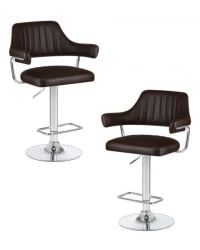 Стул барный ДОБРИН CХАРЛЙ (коричневый) 2 шт / DOBRIN CHARLY