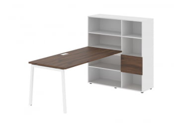 Рабочая станция ЕДИС ЕЛРСТ 1217 Дуб Денвер темный Белый Белый / EDIS ELRST