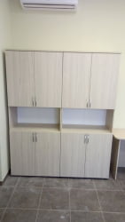 Шкаф высокий закрытый с нишей Глассй 6.19.111 Туя / Glassy