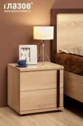 Тумба прикроватная БАУХАУС 6 Дуб Сонома/Орех шоколадный (спальня) / BAUHAUS