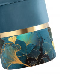 Пуф Кэрри с ящиком велюр Гингко без ножек / Gingko