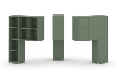 Надставка на стол высокая односторонняя + задняя стенка (8 шт.) CОНCЕПТ CН.ОНВ-001 Кобо Белый металл / CONCEPT CN.ONV-001