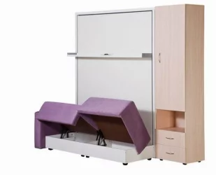 Шкаф-диван-кровать Смарт 1 3-в-1 правый 1600 Венге