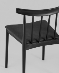 Стул пластиковый Ранч с мягким сиденьем Черный / Ranch