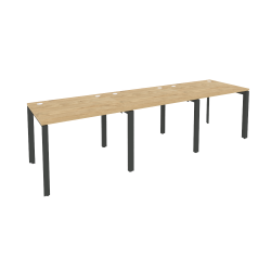 Рабочая станция на П-образном м/к ОНИКС О.МП-РС-3.1.8 Тиквуд Светлый/Антрацит / ONIX O.MP-RS-3.1.8