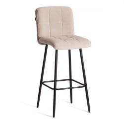 Барный стул Медео/Медео велюр, бежевый, 7, 45х56х113 см / Medeo/Медео