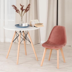 Стул CИНДЙ СОФТ (мод. C1021Ф1) Коралловый (ХЛР 44)/натуральный / CINDY SOFT (mod. C1021F1) (HLR