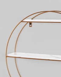 Полка Луна золотая Белый мрамор / Luna