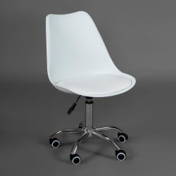 Офисное кресло ТУЛИП (мод.106-1) металл/пластик/ПУ, 58 кс 47 кс 97см, Вхите (белый) / Хроме (хром) / TULIP (mod.106-1) металл/пластик/PU, x x White Chrome