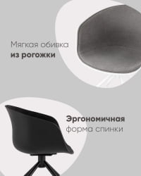 Кресло офисное ЛИБРА рогожка черный / LIBRA