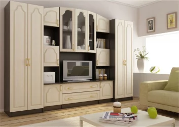 Классическая стенка в гостиную Макарена МДФ Венге Дуб