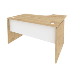 Стол эргономичный левый ОНИКС О.СА-3Л Тиквуд Светлый/Белый / ONIX O.SA-3L