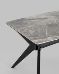 Стол обеденный Аркада раскладной 160-210кс90 Керамика темная / 160-210x90