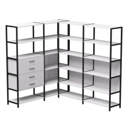 Набор стеллажных систем Еверпроф ЕВО №17 Белый Черный / Everprof EVO