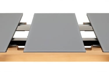 Стол раскл. Нарвик Гласс 120-150 Аутоматиc Натур/Дэрк матте гласс / Glass Automatic Natur/Dark matte glass