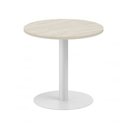 Стол переговорный круглый Сигма СГ.277.ОЛ.ГР Дуб светлый Серебряный металлик / Sigma SG.277.OL.GR