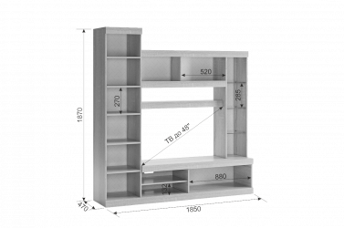 Мини-стенка Макси МСМ-001 / MSM-001