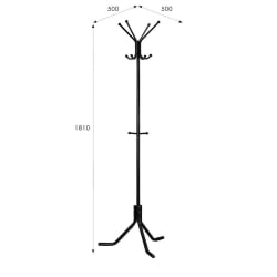 Напольная вешалка для одежды Пико 3 Черный