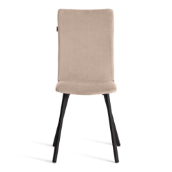 Стул обеденный Ла Роуссе велюр, бежевый/черный, 7, 49х50х93 / La Rousse