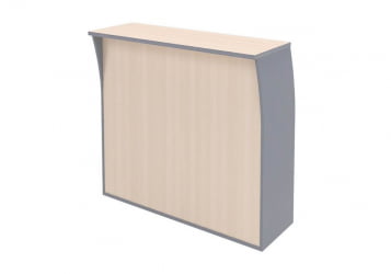 Стойка ресепшн прямая ИМАГО РС-2 Клен Металлик / IMAGO