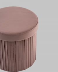 Пуф складной с ящиком Сторе Роунд пыльно-розовый / Store Round