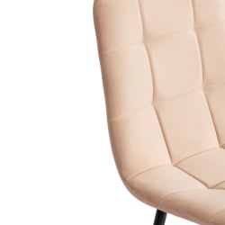 Металлический стул CХИЛЛЙ МАКС Велюр/металл , 45 х 54 х 90 см , бежевый/черный / CHILLY MAX