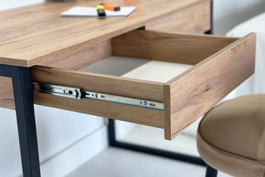 Стол Юниор СМУ-01 дуб крафт золотой/черный муар / SMU-01