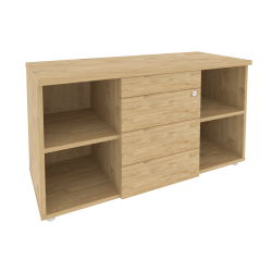 Тумба сервисная с ящиками ТИП-ОН ОНИКС О.ТС-11 ТИП Тиквуд Светлый / TIP-ON ONIX O.TS-11 TIP