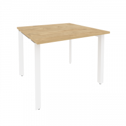 Стол переговорный (1 столешница) ОНИКС О.МП-ПРГ-1.1 Тиквуд Светлый/Белый / ONIX O.MP-PRG-1.1