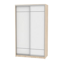 Шкаф-купе белый лдсп Б-220х135х60-3(ДСС-Белый-Д7Д7) / B-220х135х60-3(ДСС-Белый-D7D7)