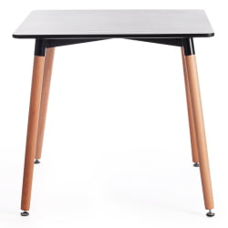 Обеденный стол ДЖОХН (мод. Т1003) МДФ/дерево, 80 х 80 х 75 см , Блаcк (черный)/ Натурал (натуральный) / JOHN (mod. T1003) Black Natural