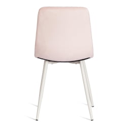 Металлический стул CХИЛЛЙ (мод. 7094-1) вельвет/металл, 44,5х52,5х86 см, пинк (розовый) ХЛР39 / белый / CHILLY (mod. pink HLR39