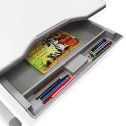 Детский стол со стульчиками РИФФОРМА СЕТ-10 Белый Серый / RIFFORMA SET-10