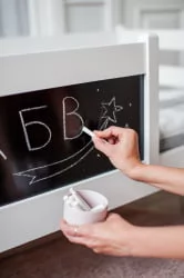 Съемный борт с грифельной доской РооРоом ВК-5 Белый / RooRoom VK-5