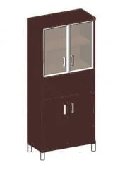 Стеллаж стекло в раме В430.9 Бургунди