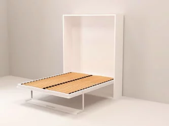 Кровать с подъёмным механизмом Смарт 1 откидная К 1400 Белая шагрень