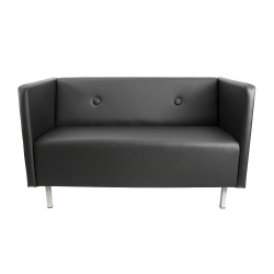 Диван офисный Скайнет двойной модуль А черный Екотекс 3001 / Ecotex