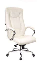 Кресло руководителя Кинг М экокожа Кремовый / King M
