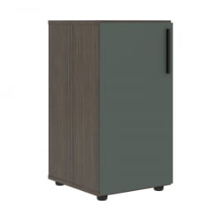 Шкаф-колонка с глухой малой дверью (левый) ВЕЛИОН ВЛCС 40.1 Л Нефрит Дуб Сильвер / VELION VLCS L
