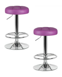 Табурет барный ДОБРИН БРУНО (фиолетовый) 2 шт / DOBRIN BRUNO